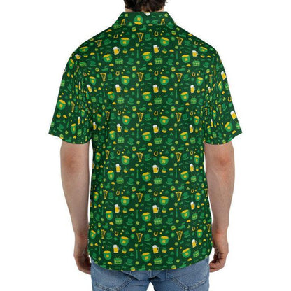 Irish Pub Party St Patricks Day Golf Shirt Moisture Wicking Short Sleeve Polo Shirt for Men
