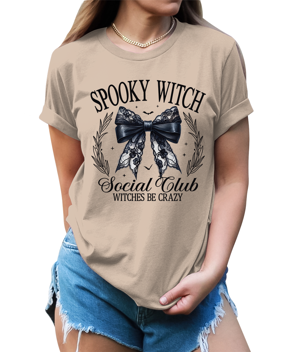 Spooky Witch Halloween Graphic Tees for Women