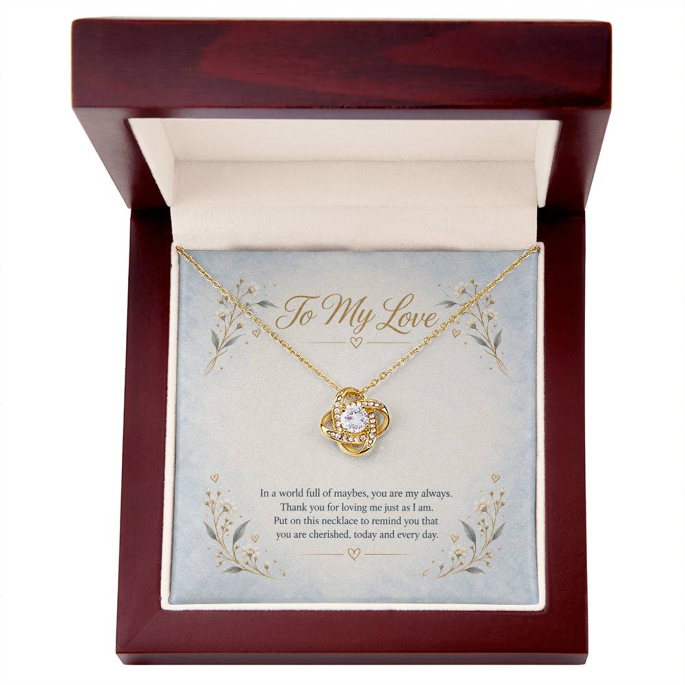 To My Love You Are My Always necklace - 18K Yellow Gold Finish Luxury Box