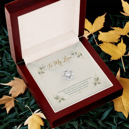 To My Love Some People Search A Lifetime necklace - 14K White Gold Finish Luxury Box