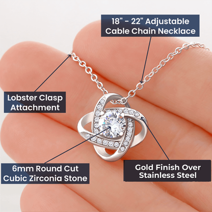 Bonus Daughter Necklace - Born Into My Heart - 18K Yellow Gold sizing