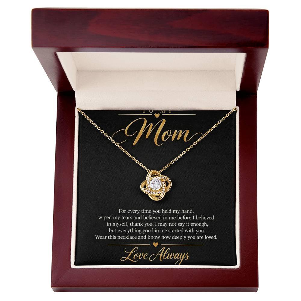 To My Mom Necklace - Love Always - 18K Yellow Gold Finish / Luxury Box