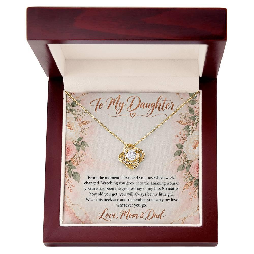 To My Daughter Necklace - My Little Girl - 18K Yellow Gold Finish / Luxury Box