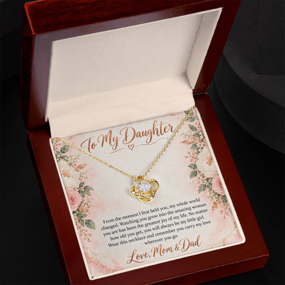 To My Daughter Necklace - My Little Girl - 18K Yellow Gold Finish / Luxury Box lifestyle