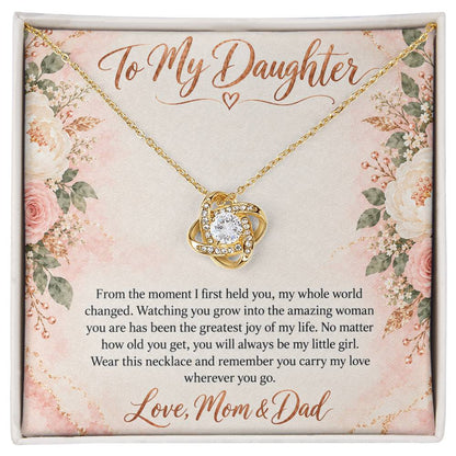 To My Daughter Necklace - My Little Girl - 18K Yellow Gold Finish / Standard Box