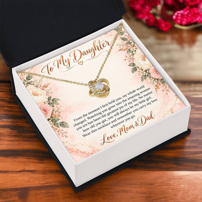 To My Daughter Necklace - My Little Girl - 18K Yellow Gold Finish / Standard Box lifestyle