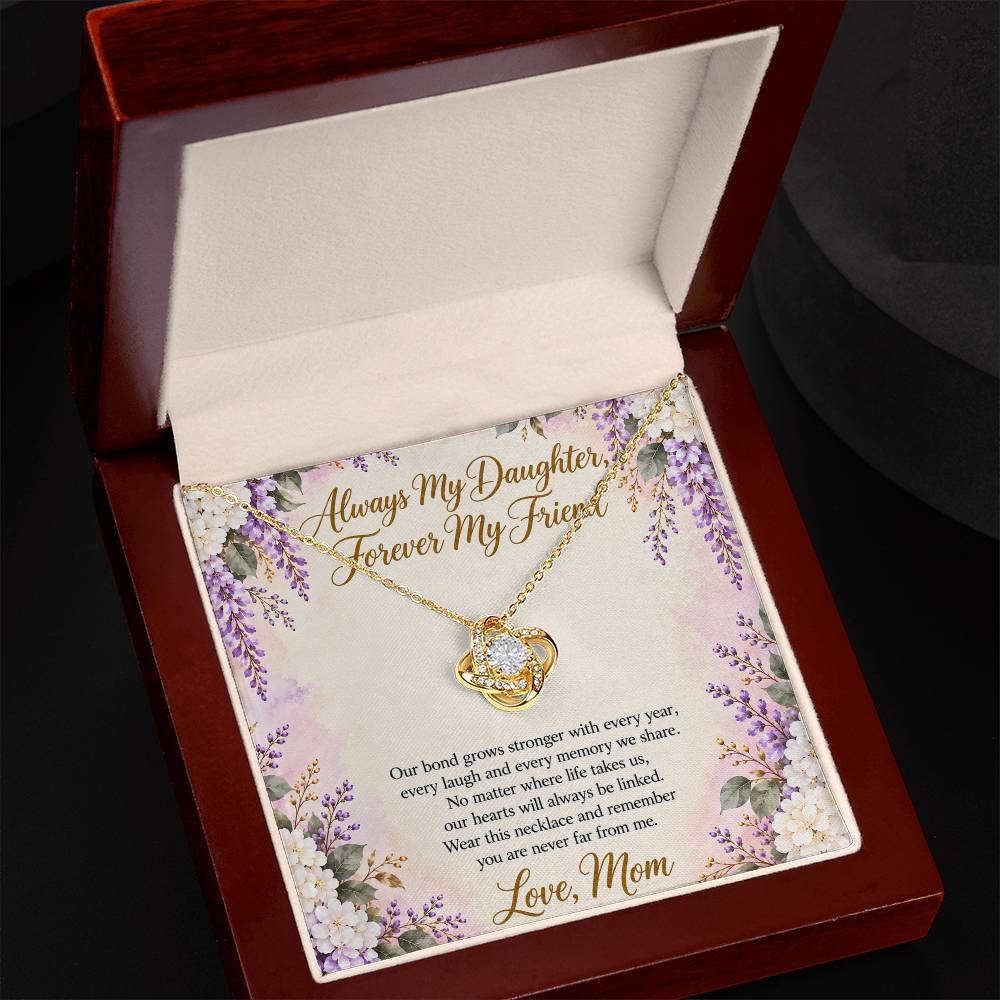 Mom and Daughter Necklace - Forever My Friend - 18K Yellow Gold Finish / Luxury Box lifestyle