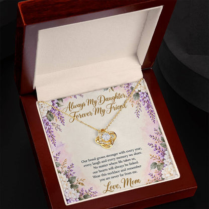 Mom and Daughter Necklace - Forever My Friend - 18K Yellow Gold Finish / Luxury Box lifestyle