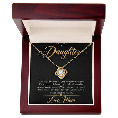 To My Daughter Necklace - Wherever Life Takes You - 18K Yellow Gold Finish / Luxury Box