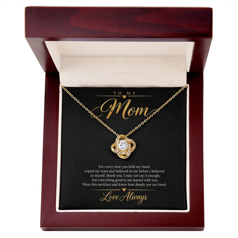 To My Mom Necklace - Love Always - Yellow Gold Finish / Luxury Box