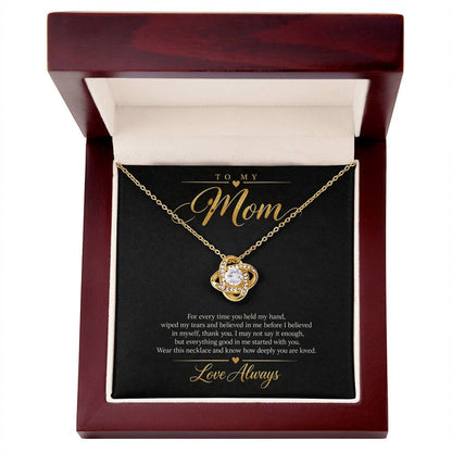 To My Mom Necklace - Love Always - Yellow Gold Finish / Luxury Box