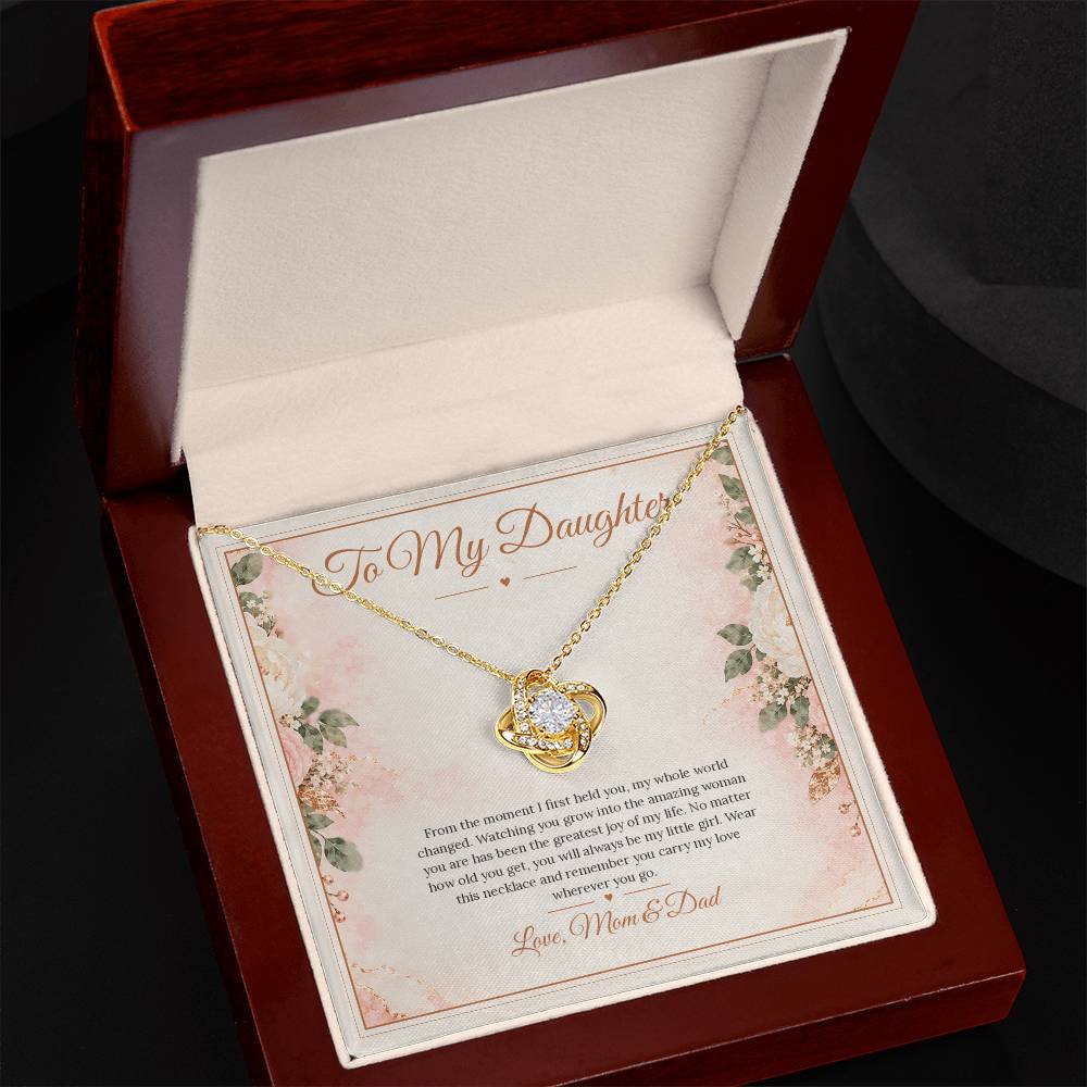 To My Daughter Necklace - My Little Girl - Yellow Gold Finish / Luxury Box lifestyle