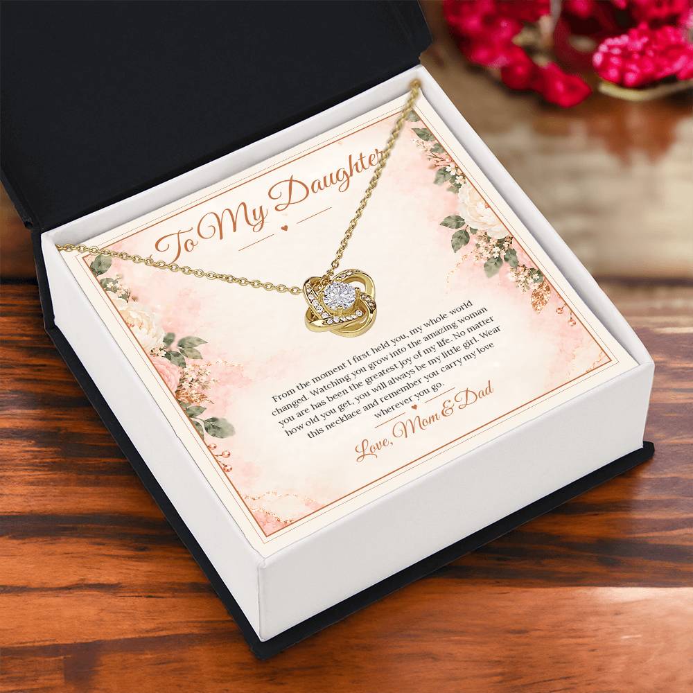 To My Daughter Necklace - My Little Girl - Yellow Gold Finish / Standard Box lifestyle