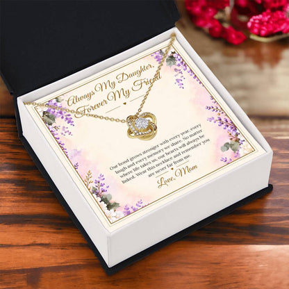 Mom and Daughter Necklace - Forever My Friend - Yellow Gold Finish / Standard Box lifestyle