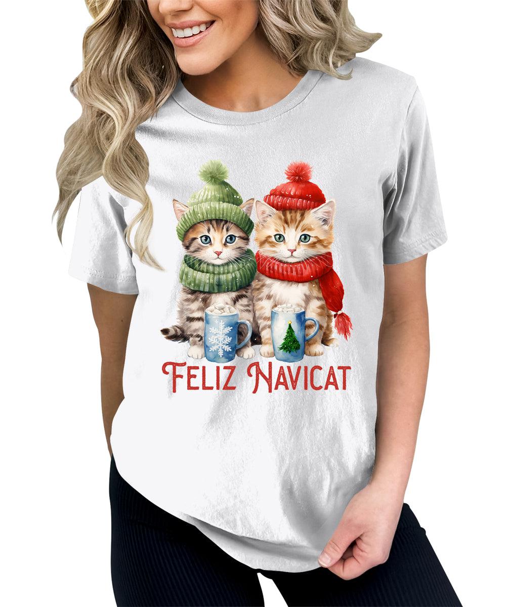 Feliz Navicat Cute Christmas Shirt For Women