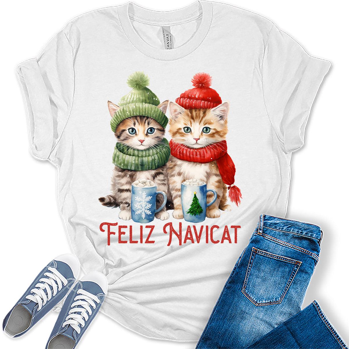 Feliz Navicat Cute Christmas Shirt For Women