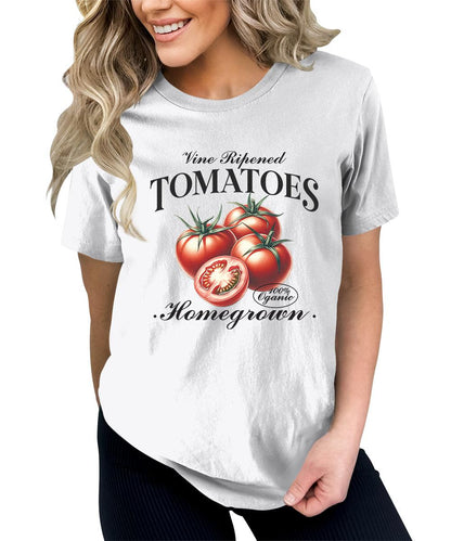 Tomatoes Shirt Fruit Aesthetic Cute Graphic Tees For Women