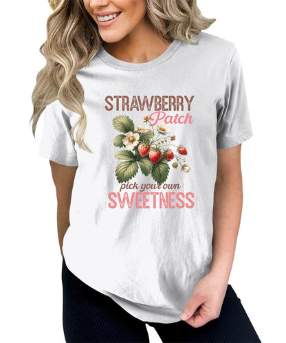 Strawberry Shirt Fruit Aesthetic Cute Graphic Tees For Women