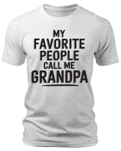 Mens My Favorite People Call Me Grandpa Graphic Tee Cool Premium Tshirt