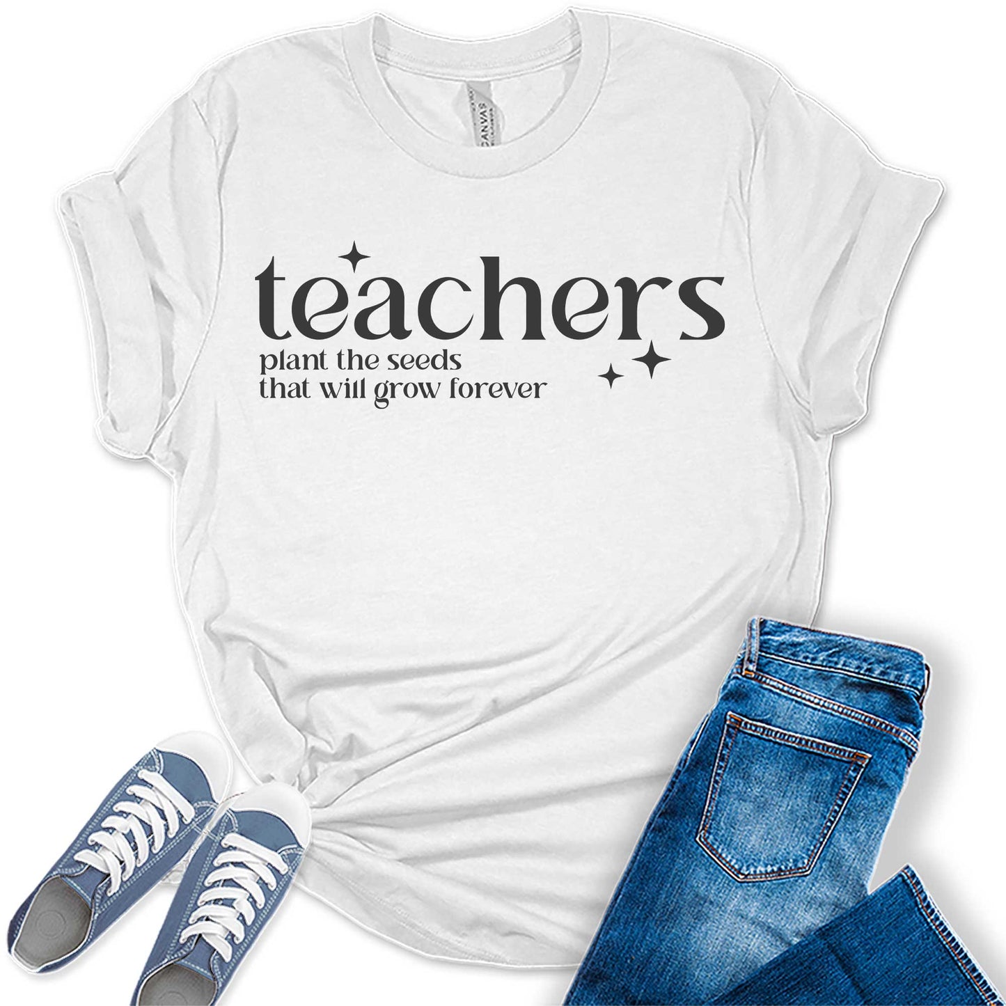 Women's Teachers Plant The Seeds Teaching Graphic Tees