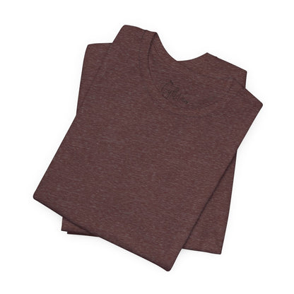 Women's Christmas Shirt Plain Heather Maroon folded neck label view
