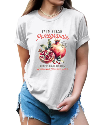 Pomegranate Shirt Fruit Aesthetic Cute Graphic Tees For Women