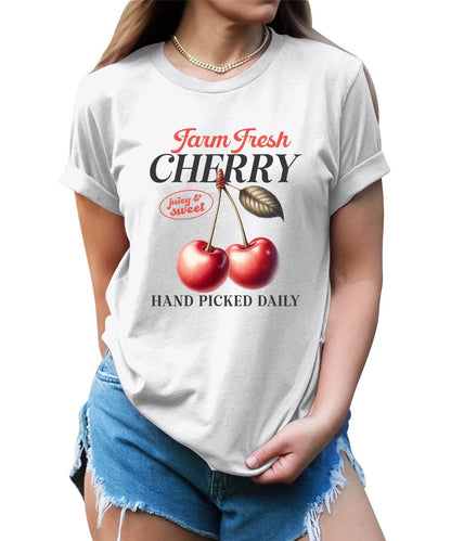 Cherry Shirt Fruit Aesthetic Cute Graphic Tees For Women