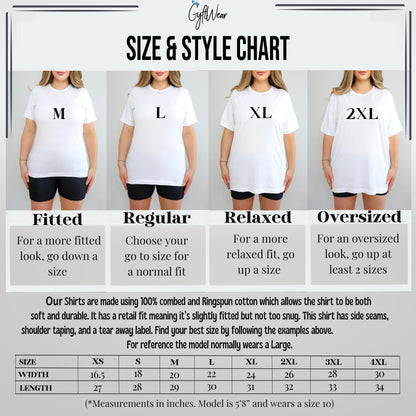 GyftWear size chart - Cardinal