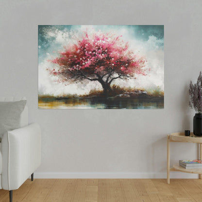 Cherry Blossom Art-Abstract Picture Canvas Print Wall Painting Modern Artwork Canvas Wall Art for Living Room Home Office Décor