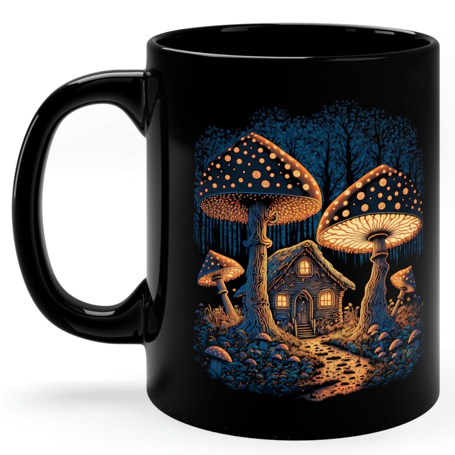 Mushroom Coffee Mug Cottagecore Woodland Forest Cabin