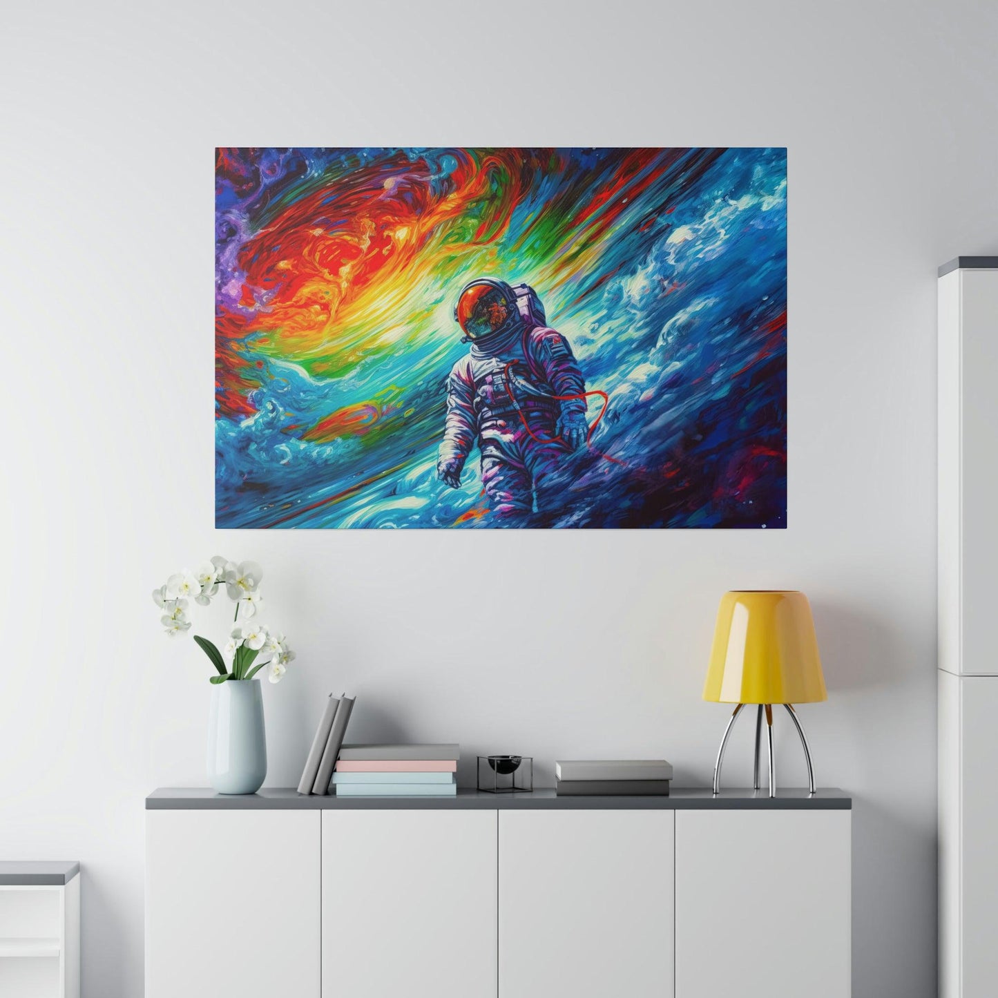 Astronaut Space 2 Colorful Wall Art - Abstract Picture Canvas Print Wall Painting Modern Artwork Wall Art for Living Room Home Office Décor