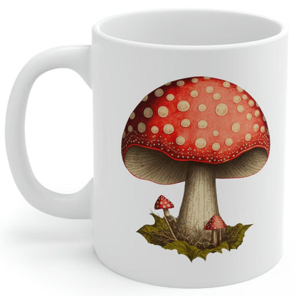 Mushroom Coffee Cup Cute Red Cap