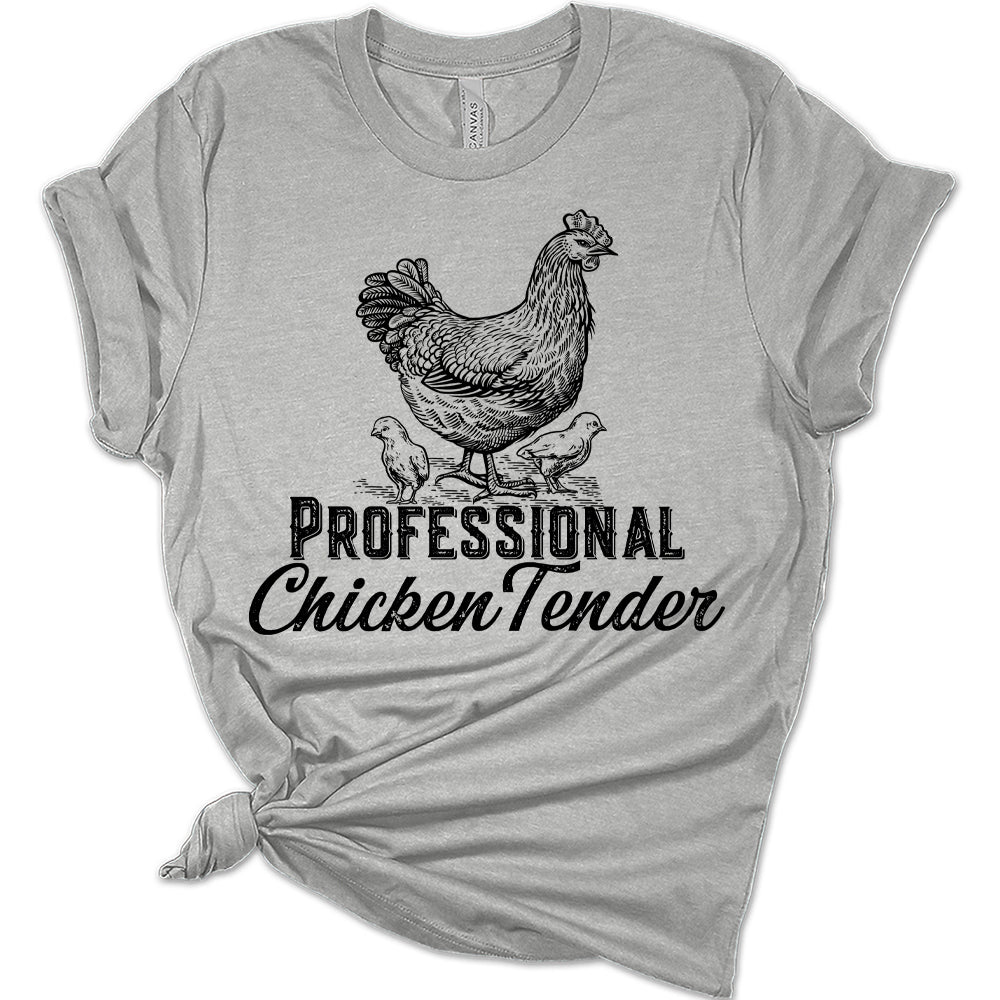 Womens Easter Shirt Professional Chicken Tender T-Shirt Cute Graphic Tee Short Sleeve Top