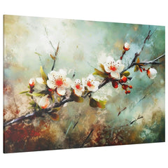 Plum Blossom Branch Art-Abstract Picture Canvas Print Wall Painting Modern Artwork Canvas Wall Art for Living Room Home Office Décor