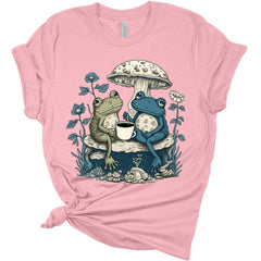 Frogs Having Tea Cottagecore T-Shirt