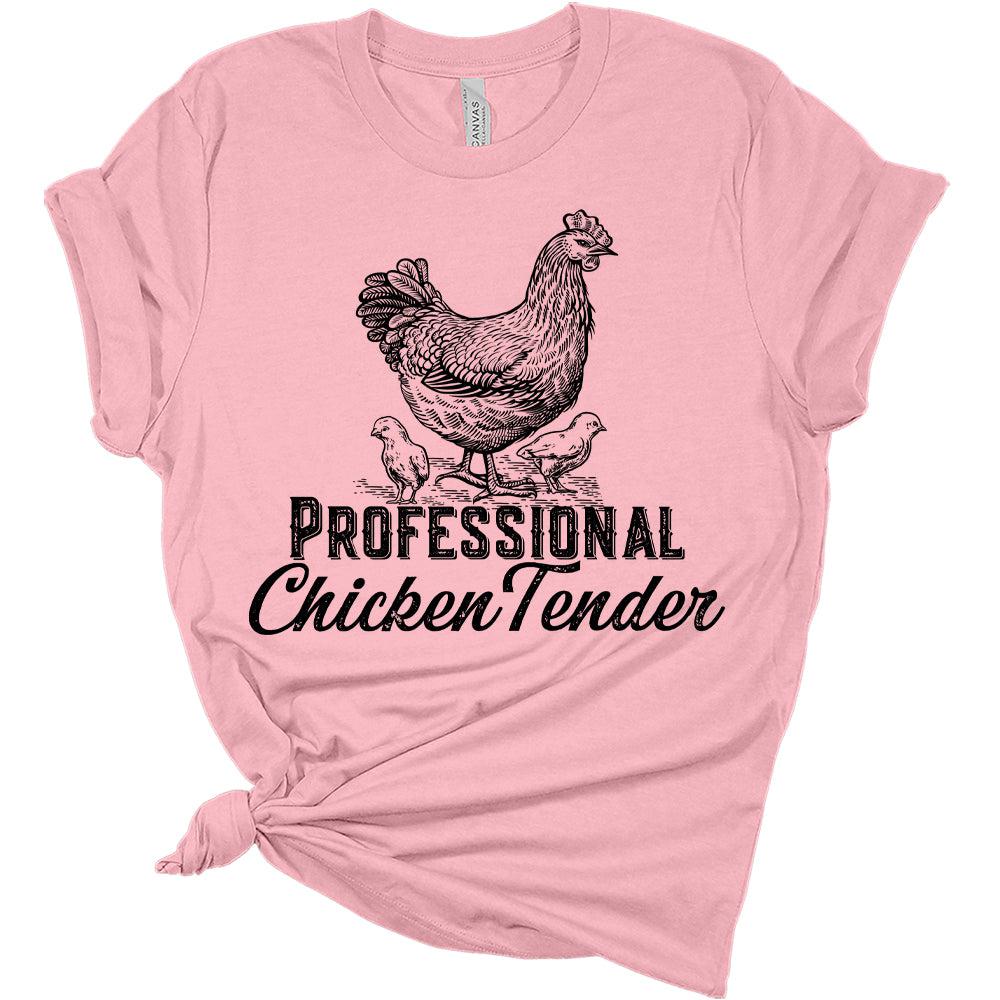 Womens Easter Shirt Professional Chicken Tender T-Shirt Cute Graphic Tee Short Sleeve Top