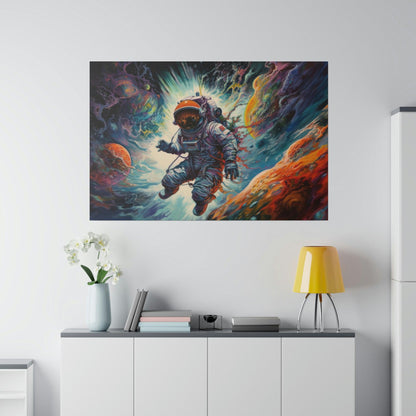 Colorful Space Astronaut 2 Wall Art - Abstract Picture Canvas Print Wall Painting Modern Artwork Wall Art for Living Room Home Office Décor