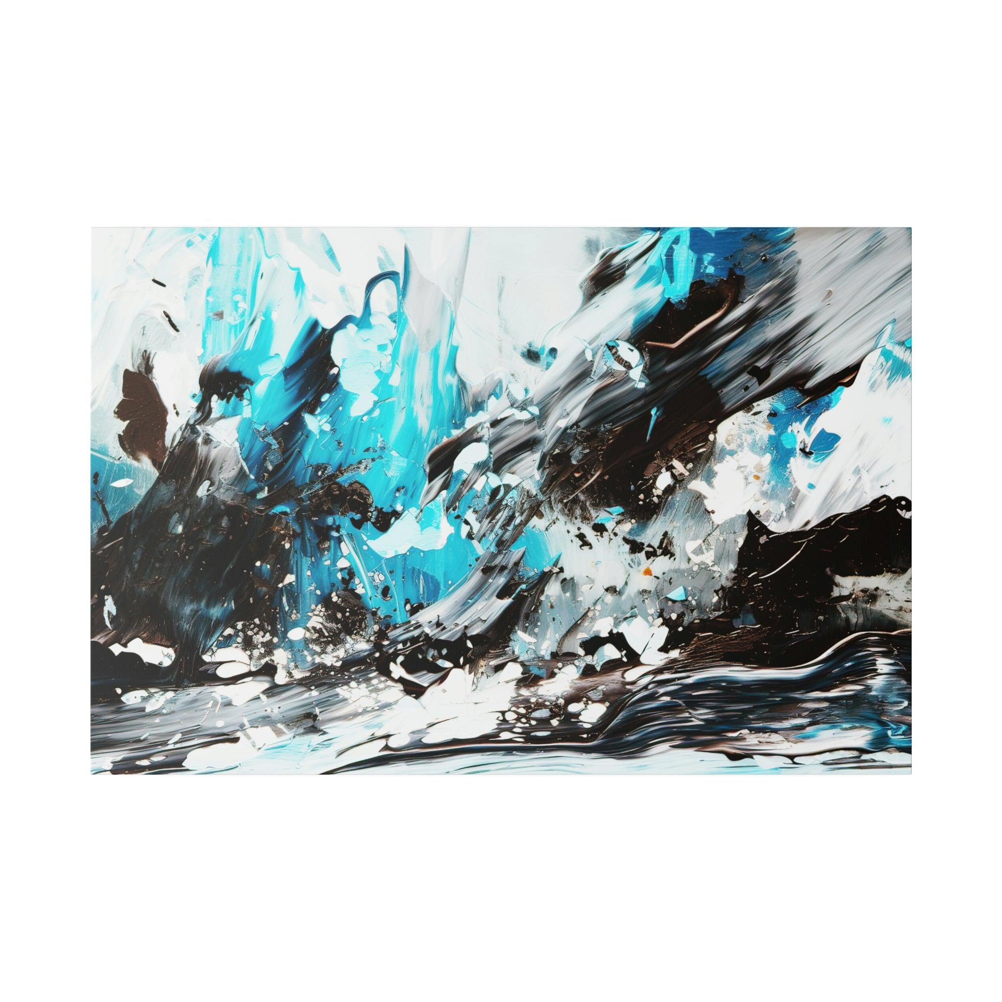 Aqua Blue Wall Art-Abstract Picture Canvas Print Wall Painting Moder –  GyftWear