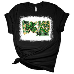 One Lucky Mama Text St. Patrick's Day Womens T-Shirt