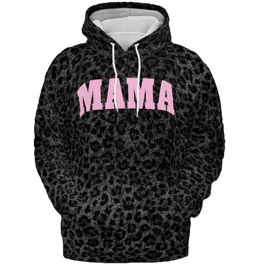 Mama Leopard All Over Print Hoodie