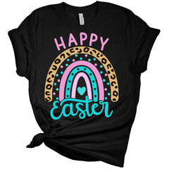 Happy Easter Leopard Women's Bella Easter T-Shirt