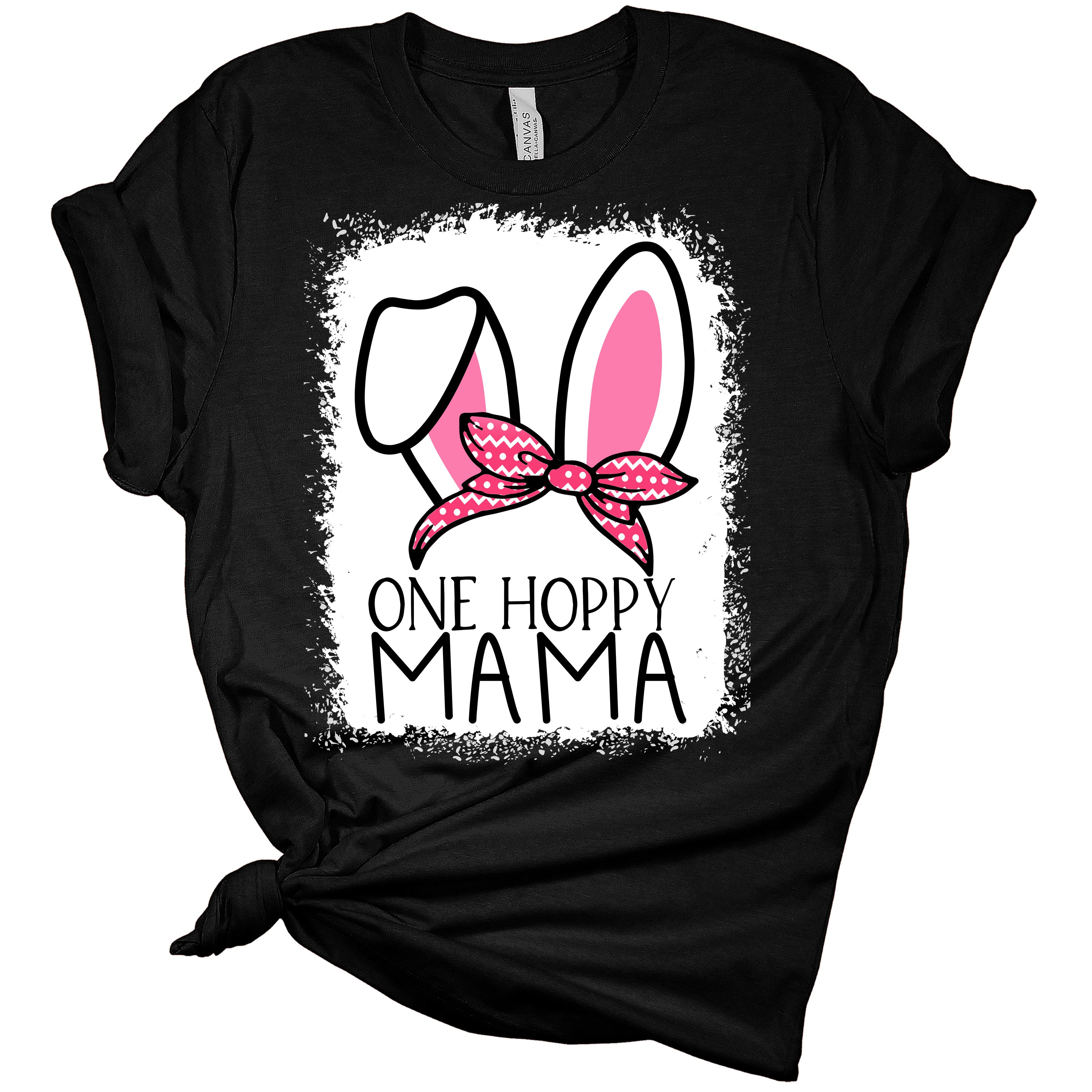 One Hoppy Mama Bunny Ears Women's Bella Easter T-Shirt