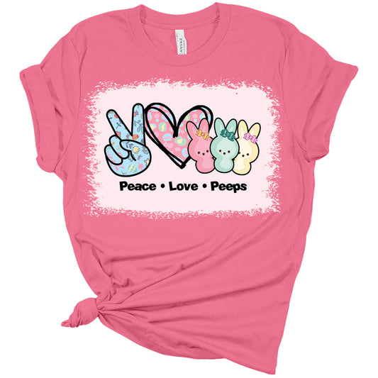 Peace, Love, Peeps Women's Bella Easter T-Shirt