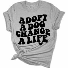 Women's Adot A Dog Shirt Retro T-Shirt Groovy Graphic Tees Letter Print Vintage Summer Tops