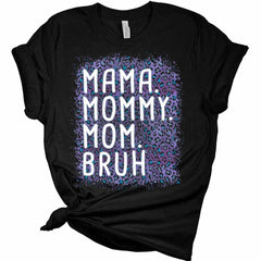 Womens Mama Mommy Mom Bruh Shirt Letter Print Mom T Shirts Cute Graphic Tees Short Sleeve Tops