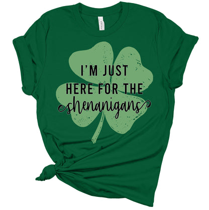 I'm Just Here for The Shenanigans St. Patrick's Day Women's T-Shirt