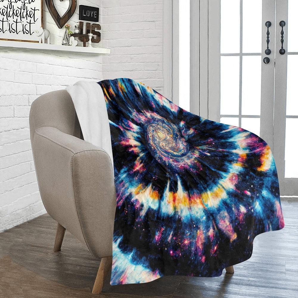 Spiral Galaxy Tie Dye Ultra-Soft Micro Fleece Blanket 50" x 60"
