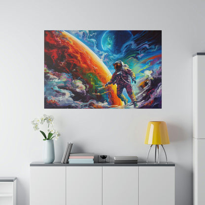 Space Astronaut 5 Colorful Wall Art - Abstract Picture Canvas Print Wall Painting Modern Artwork Wall Art for Living Room Home Office Décor