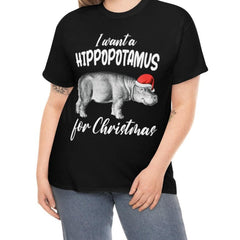 I Want A Hippopotamus For Christmas T Shirt Funny Christmas Shirts For Women