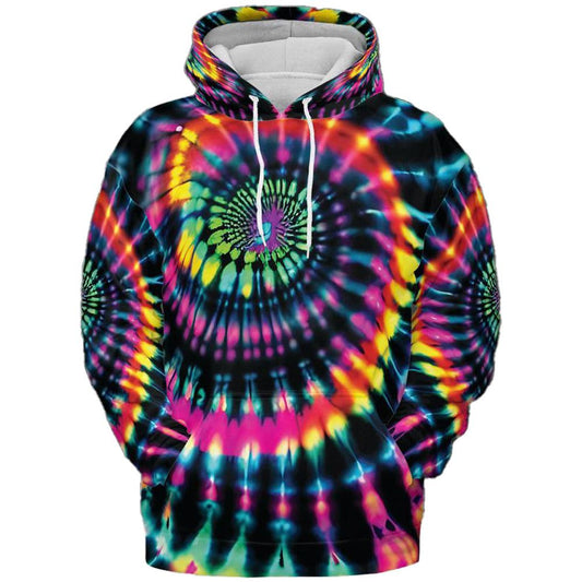 Tie Dye Hoodie Trippy Fluorescent Paint Art Graphic Print Hoodies